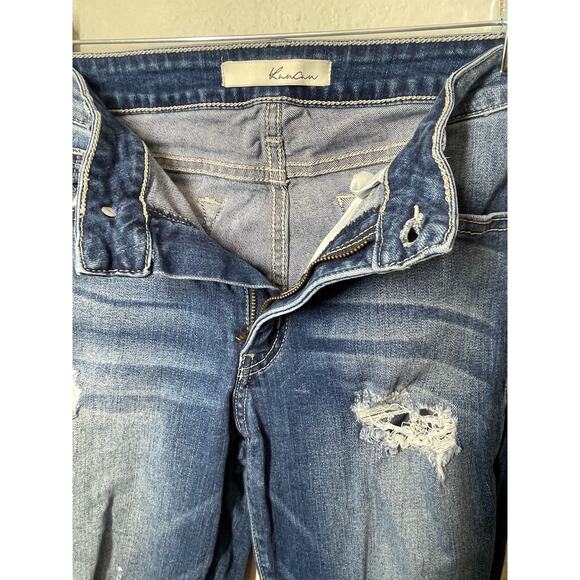 Kancan Destroyed Knee Rip Fray Hem Skinny Jeans Stretchy 28 - Picture 6 of 6